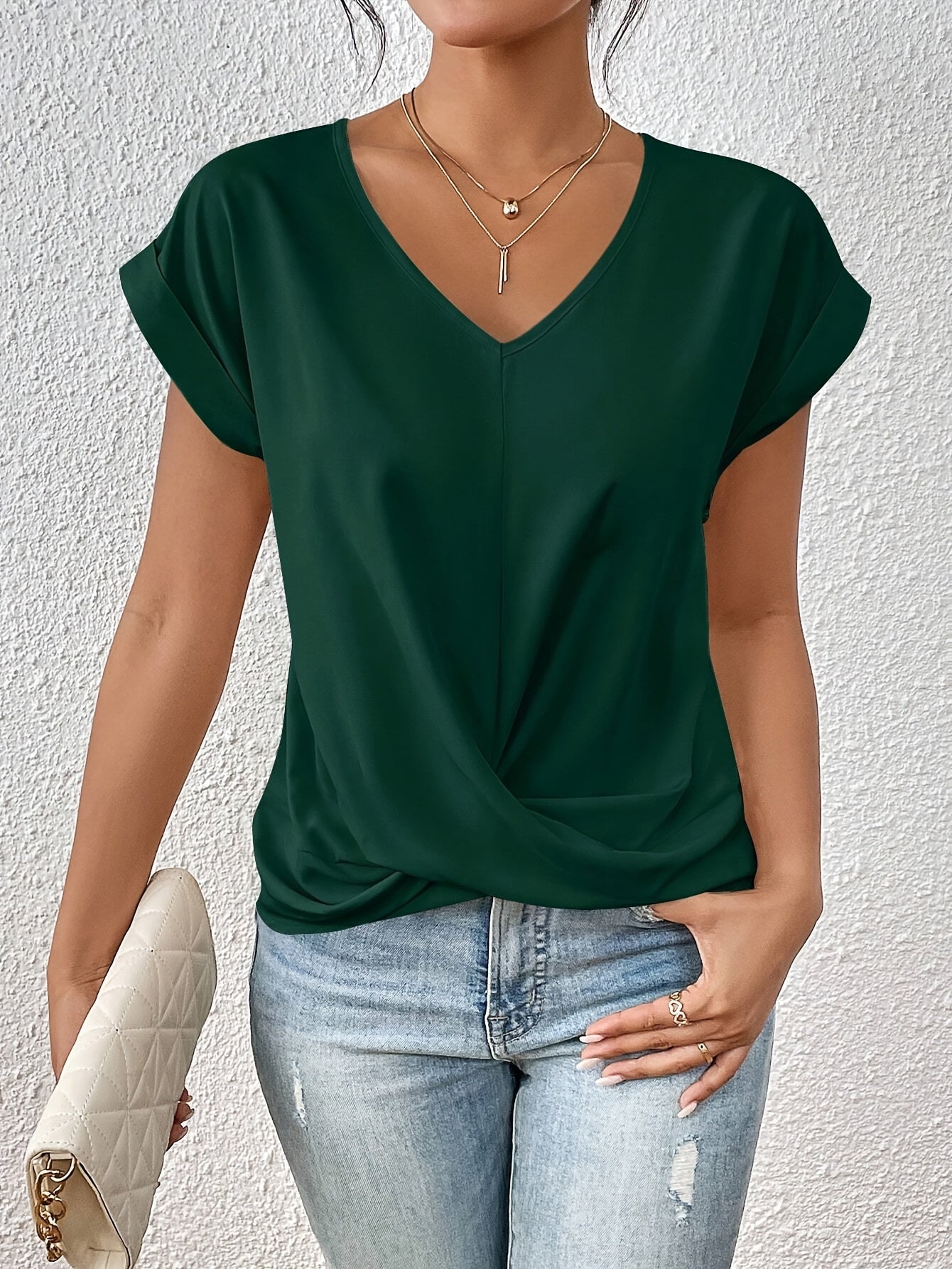 Ecouture® | Komfortabel T-shirt med elegant halsudskæring (MIDLERTIDIGT 1+1 GRATIS!)