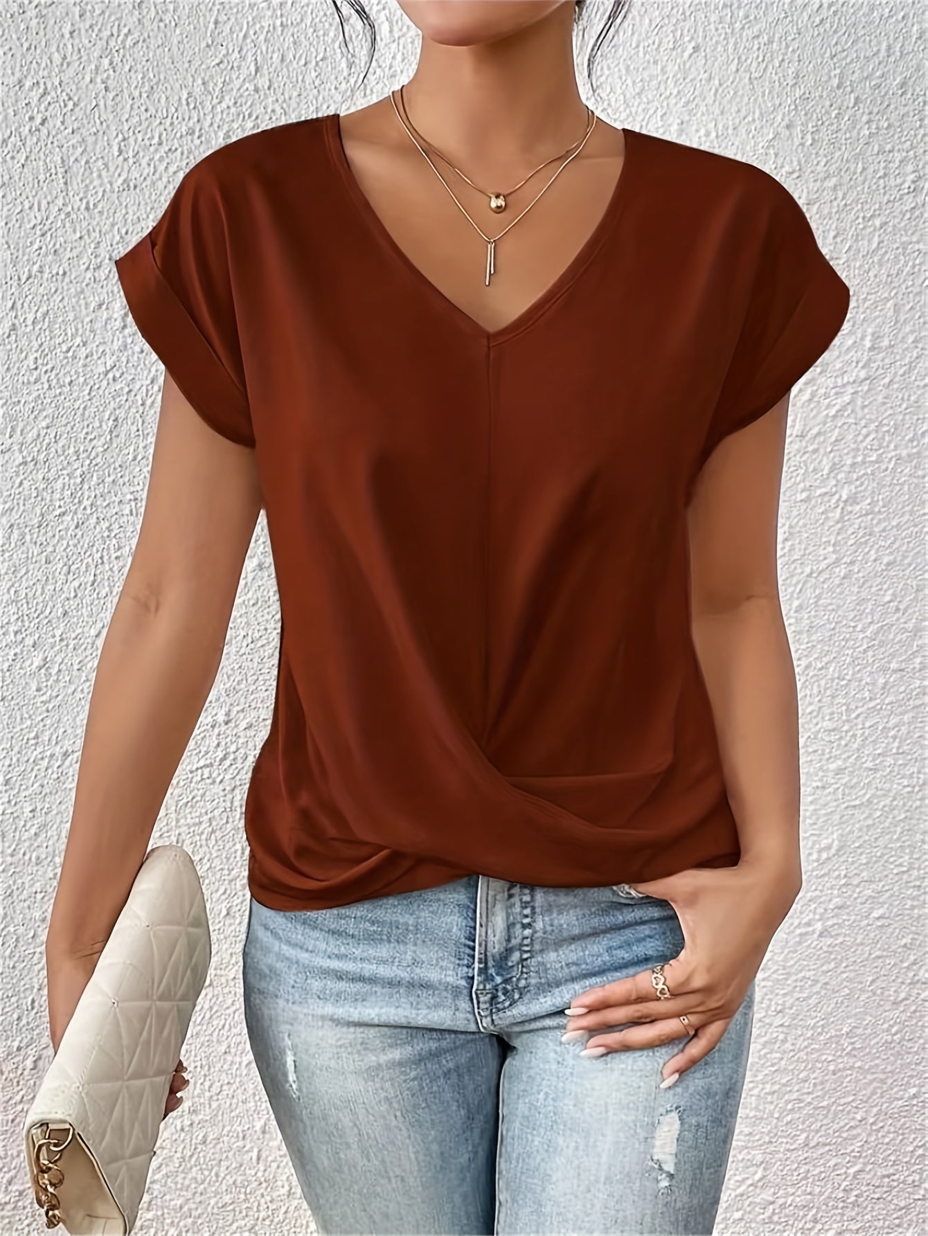 Ecouture® | Komfortabel T-shirt med elegant halsudskæring (MIDLERTIDIGT 1+1 GRATIS!)