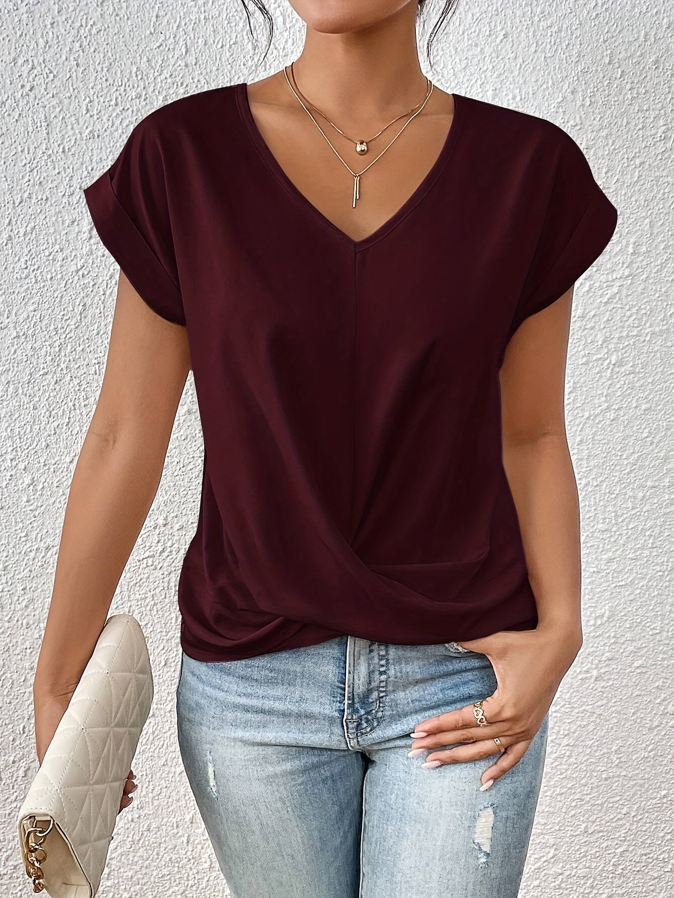 Ecouture® | Komfortabel T-shirt med elegant halsudskæring (MIDLERTIDIGT 1+1 GRATIS!)