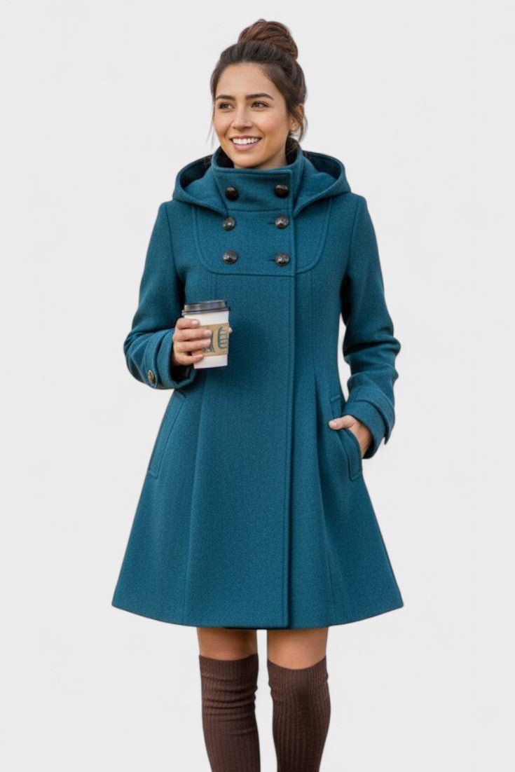 Lenka | Elegant frakke med hætte