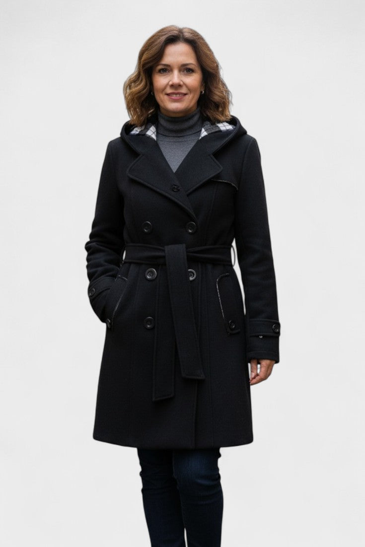Leona | Elegant dobbeltradet frakke